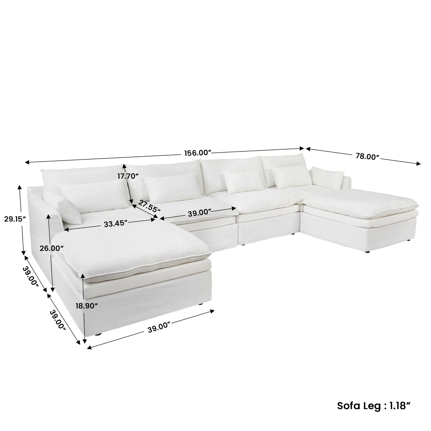 Jemma Track Arm Sofa Set