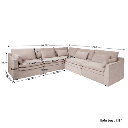 Jemma Track Arm Sofa Set