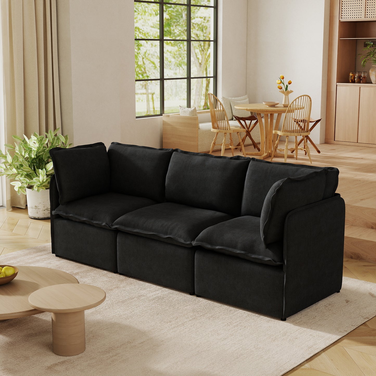 Luna Slim Arm Sofa Set