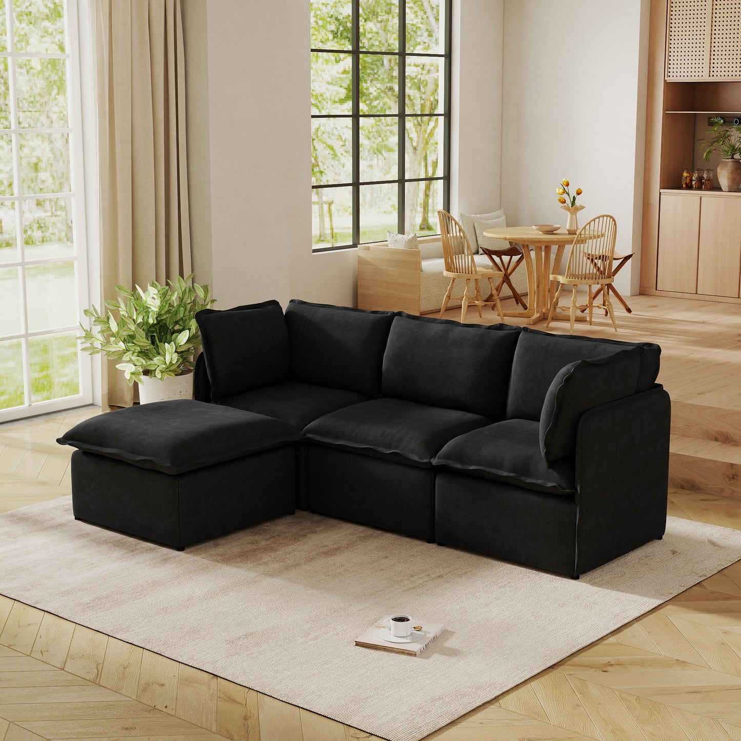 Luna Slim Arm Sofa Set