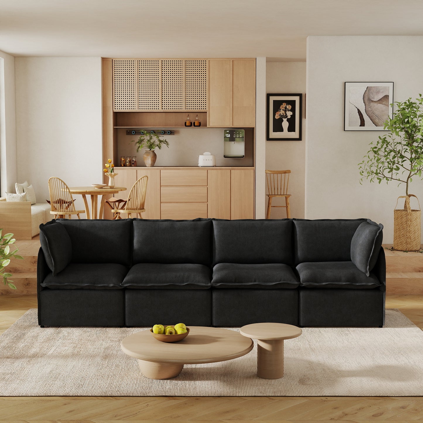 Luna Slim Arm Sofa Set