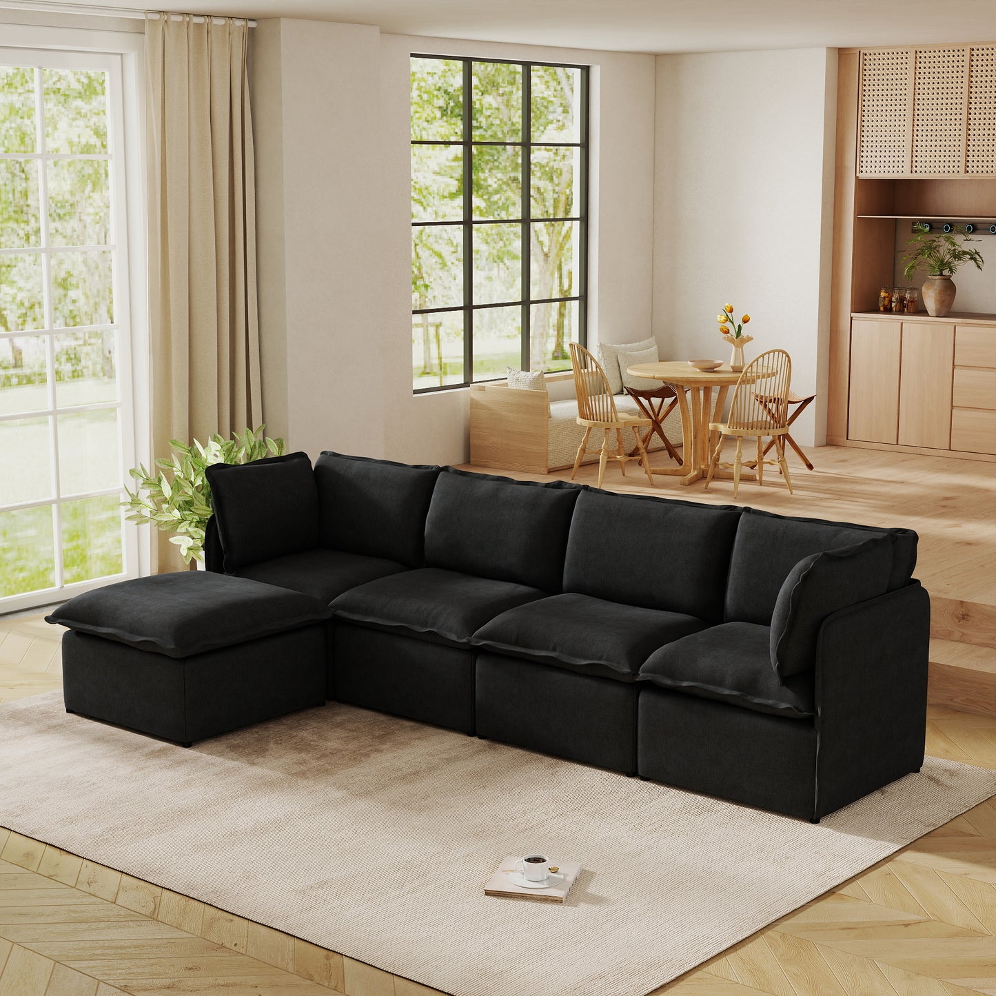 Luna Slim Arm Sofa Set