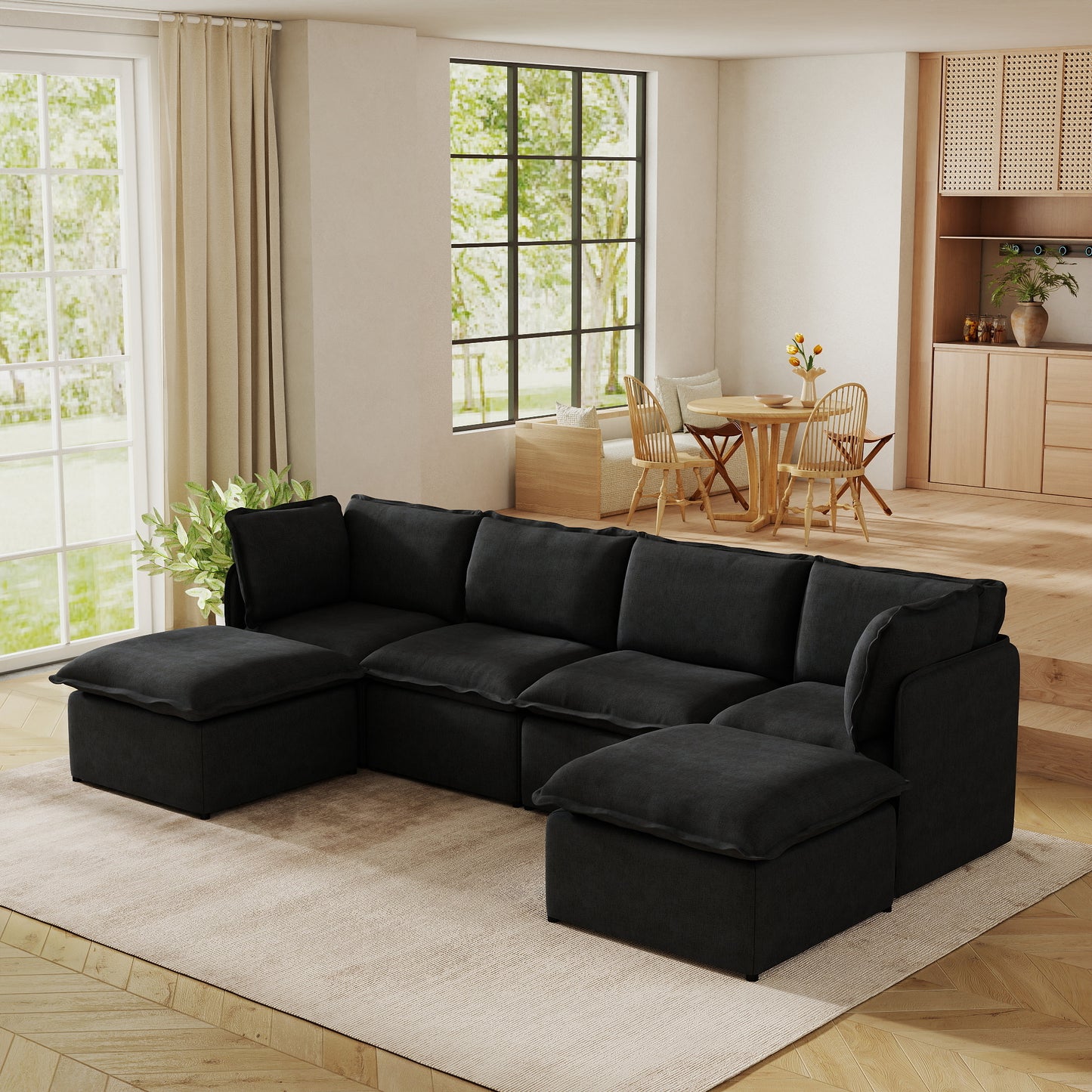 Luna Slim Arm Sofa Set