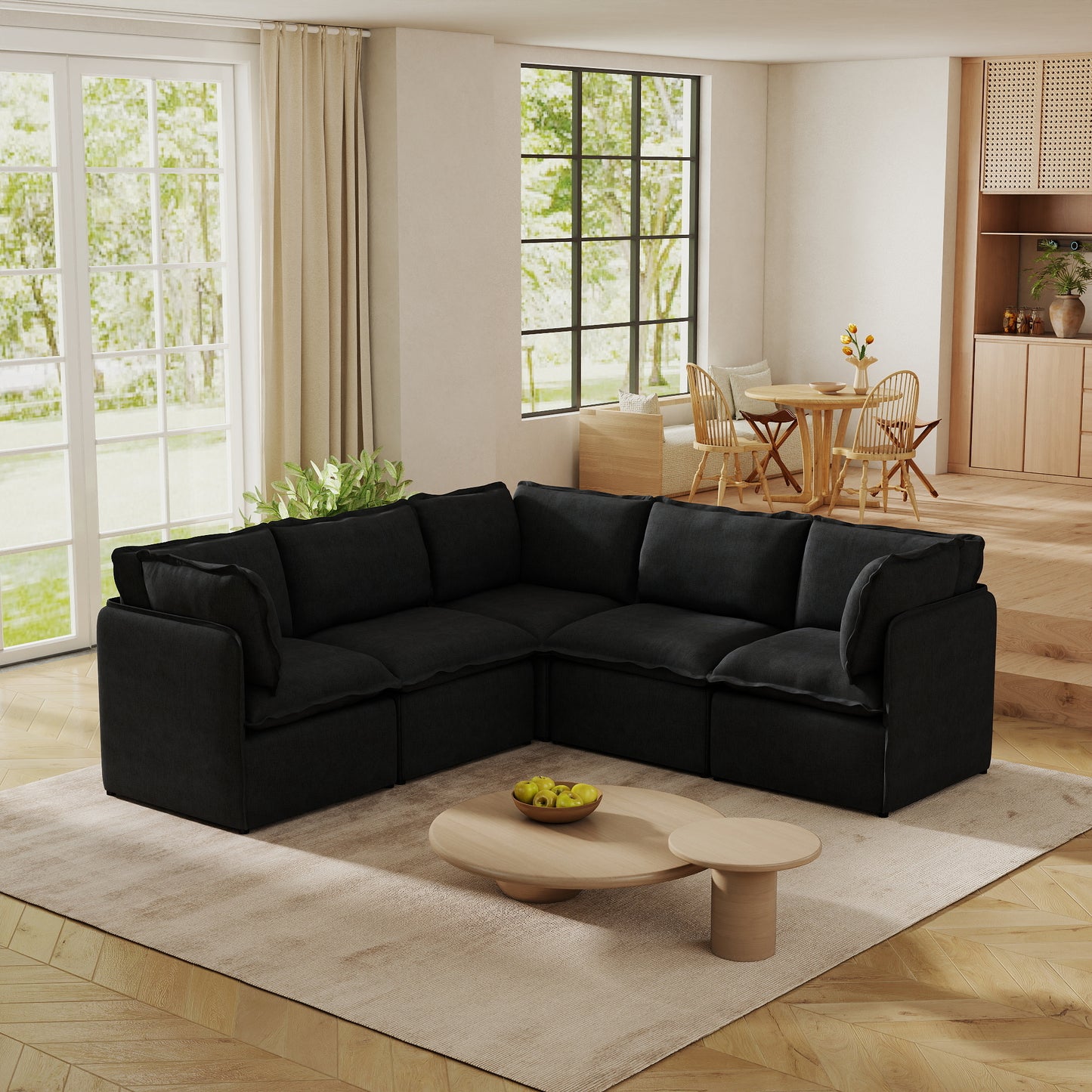 Luna Slim Arm Sofa Set