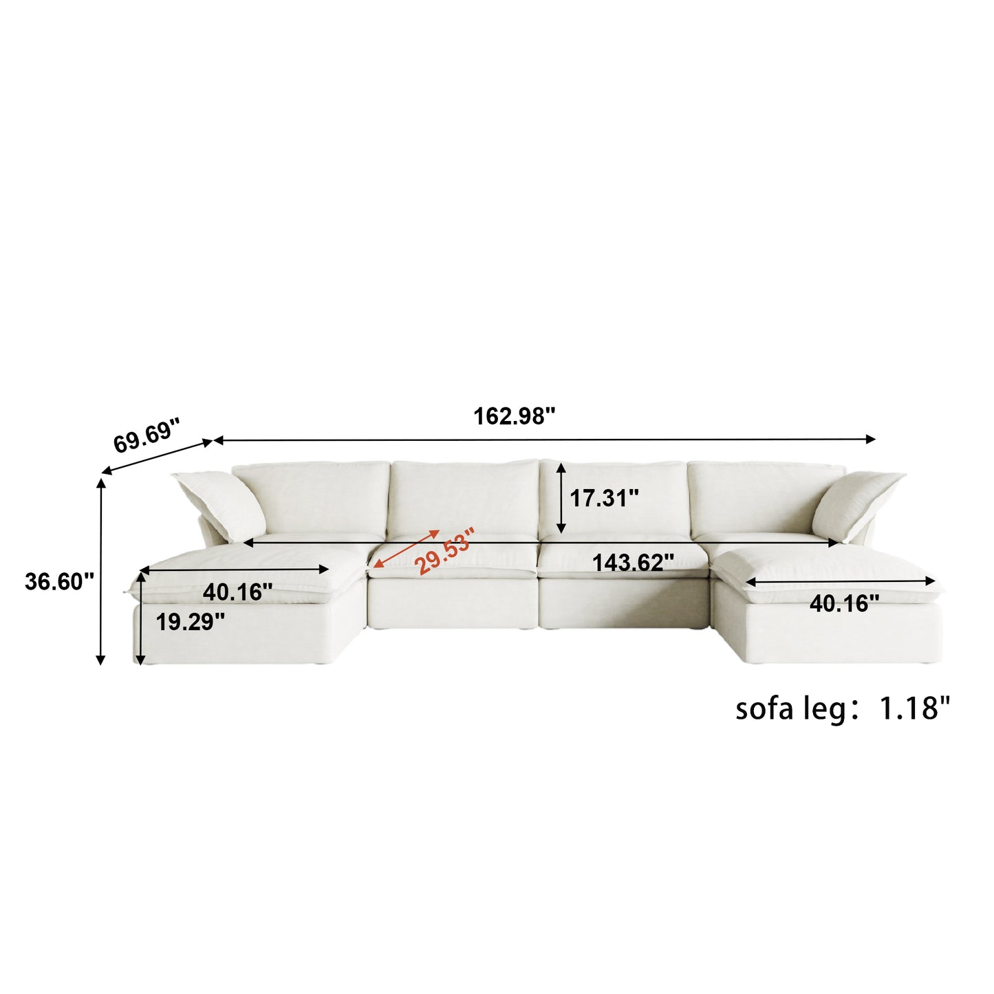 Anora Flare Arm Sofa