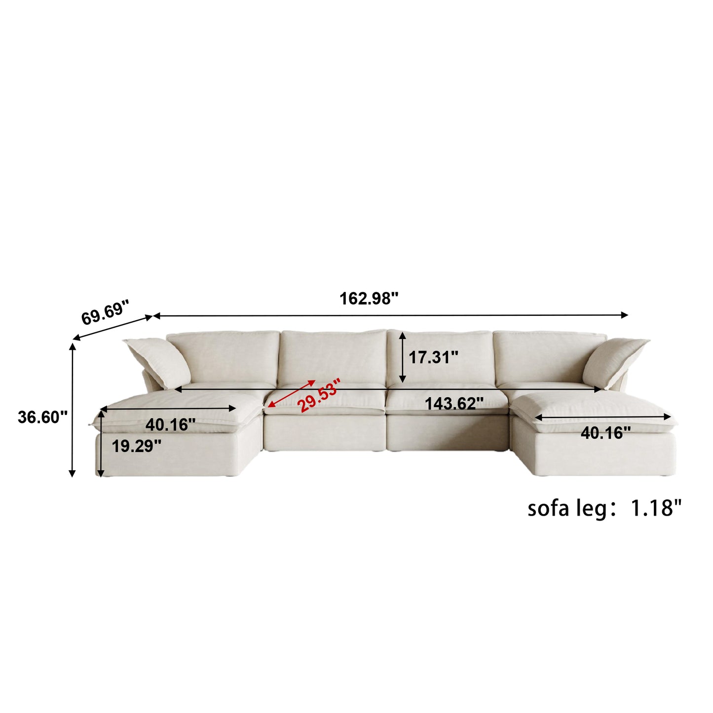 Anora Flare Arm Sofa