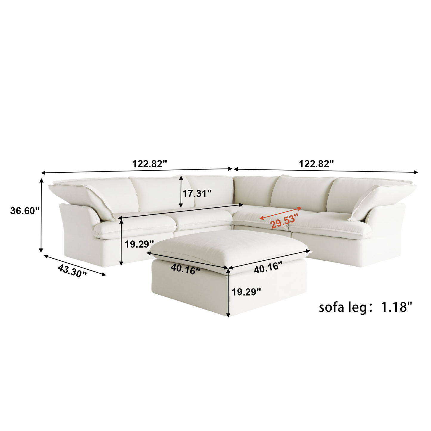 Anora Flare Arm Sofa