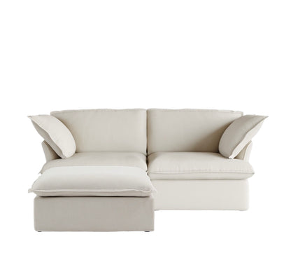 Anora Modular Classic Cloud Sofa - Loveseat Plus Ottoman