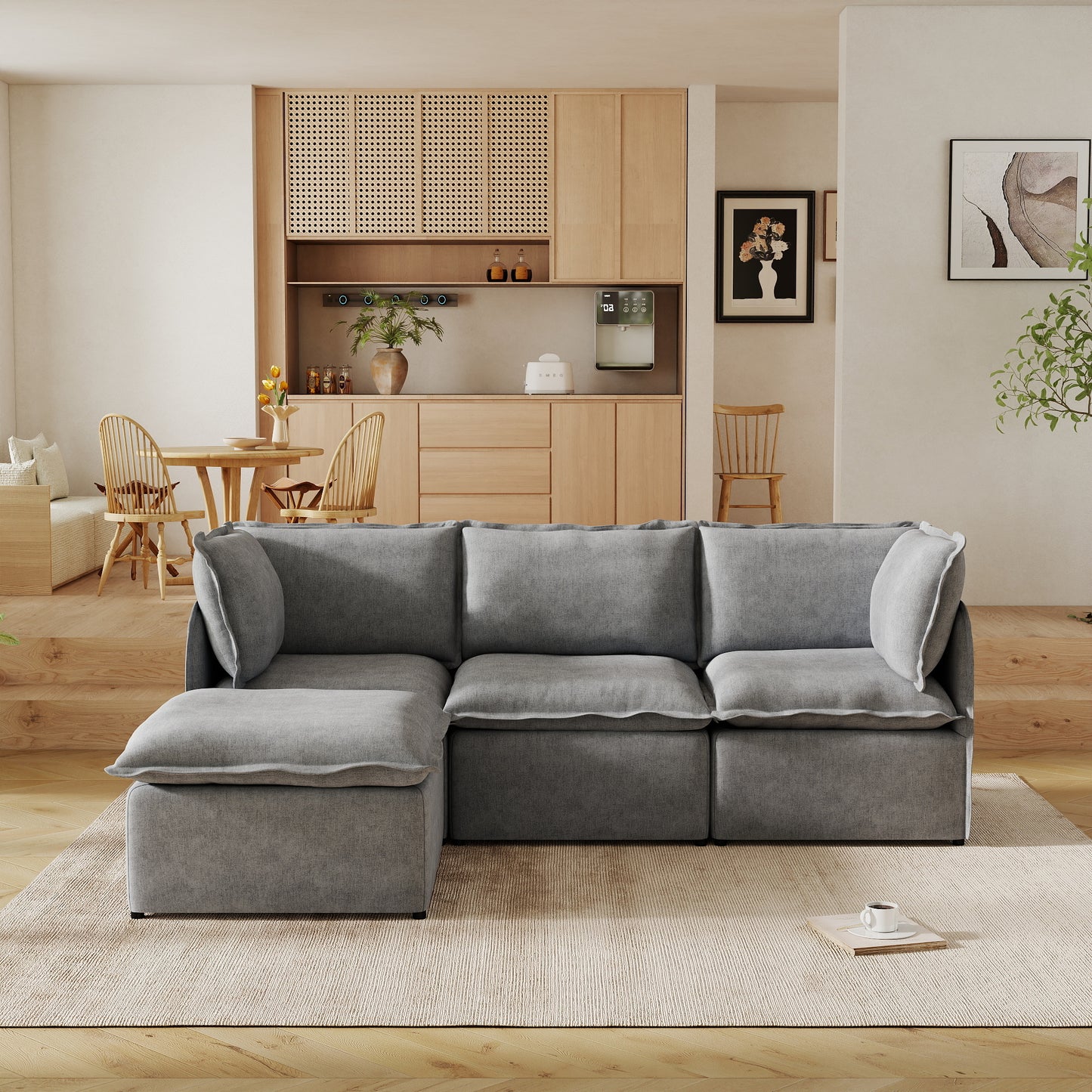 Luna Slim Arm Sofa Set