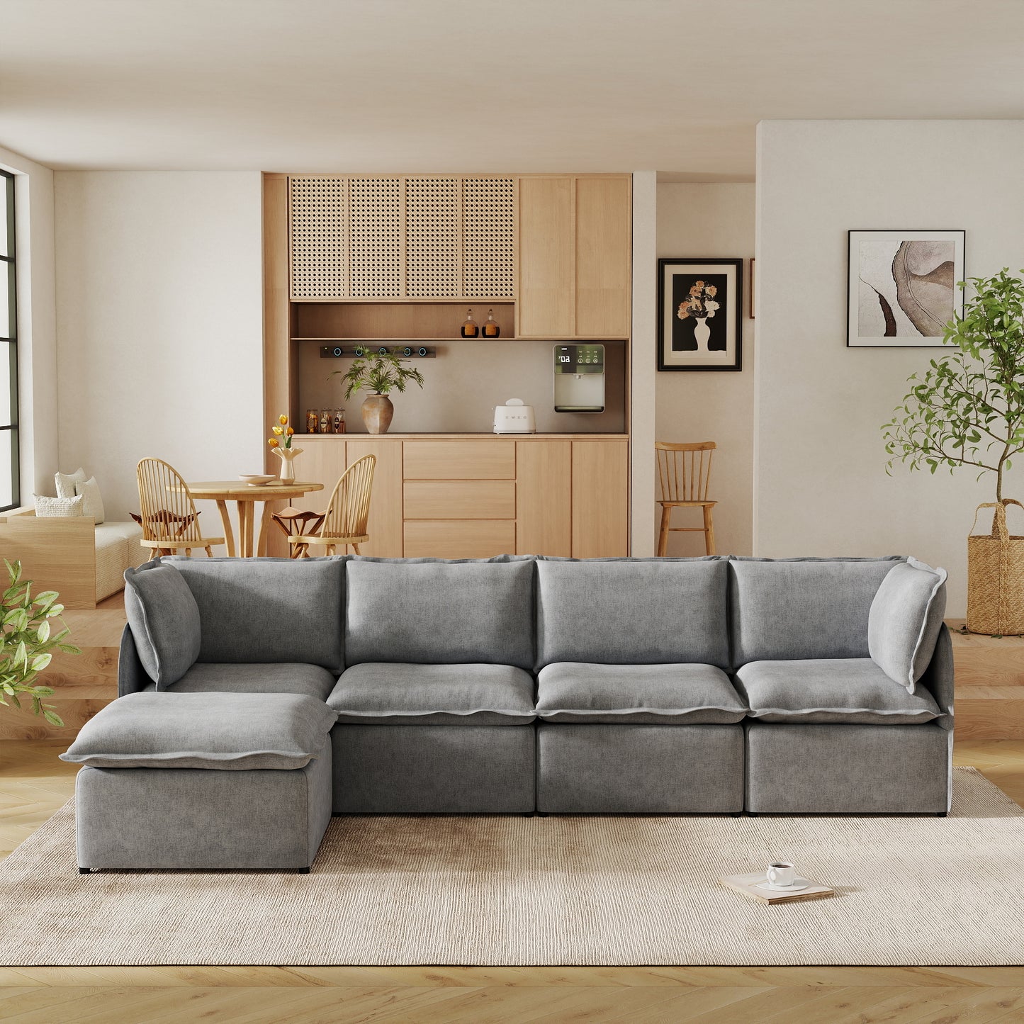 Luna Slim Arm Sofa Set