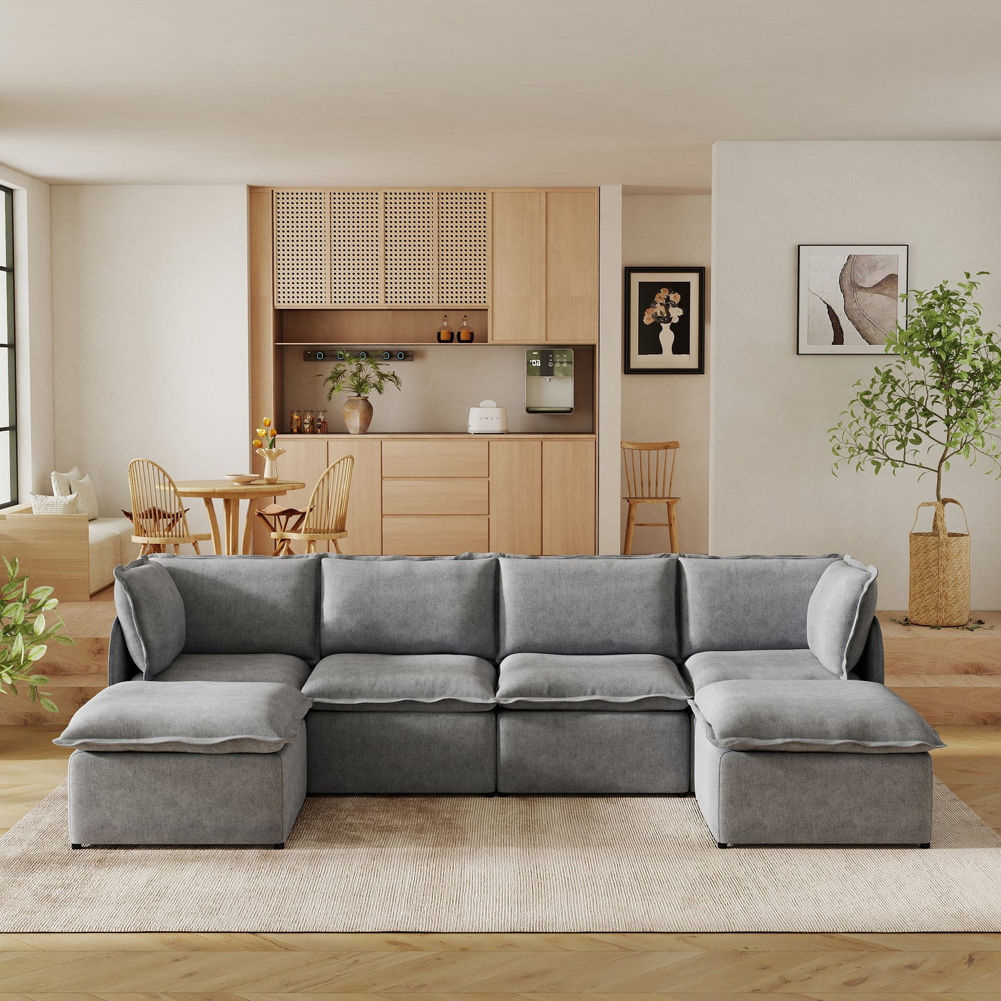 Luna Slim Arm Sofa Set