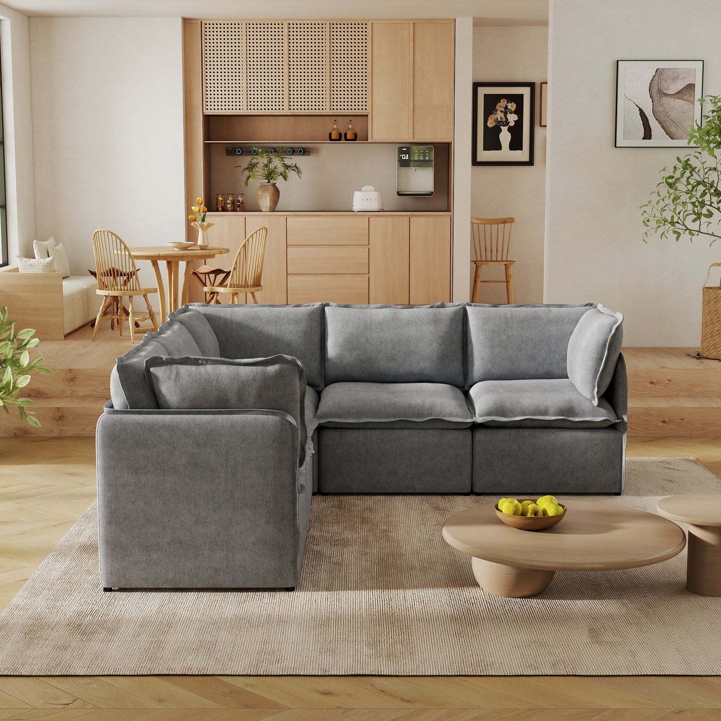 Luna Slim Arm Sofa Set