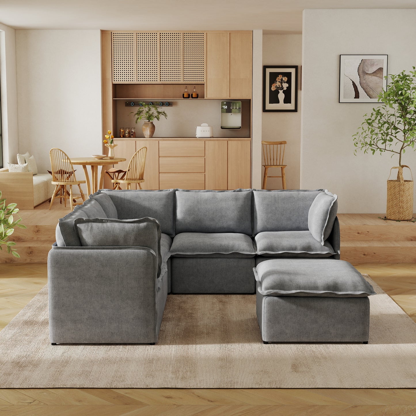 Luna Slim Arm Sofa Set