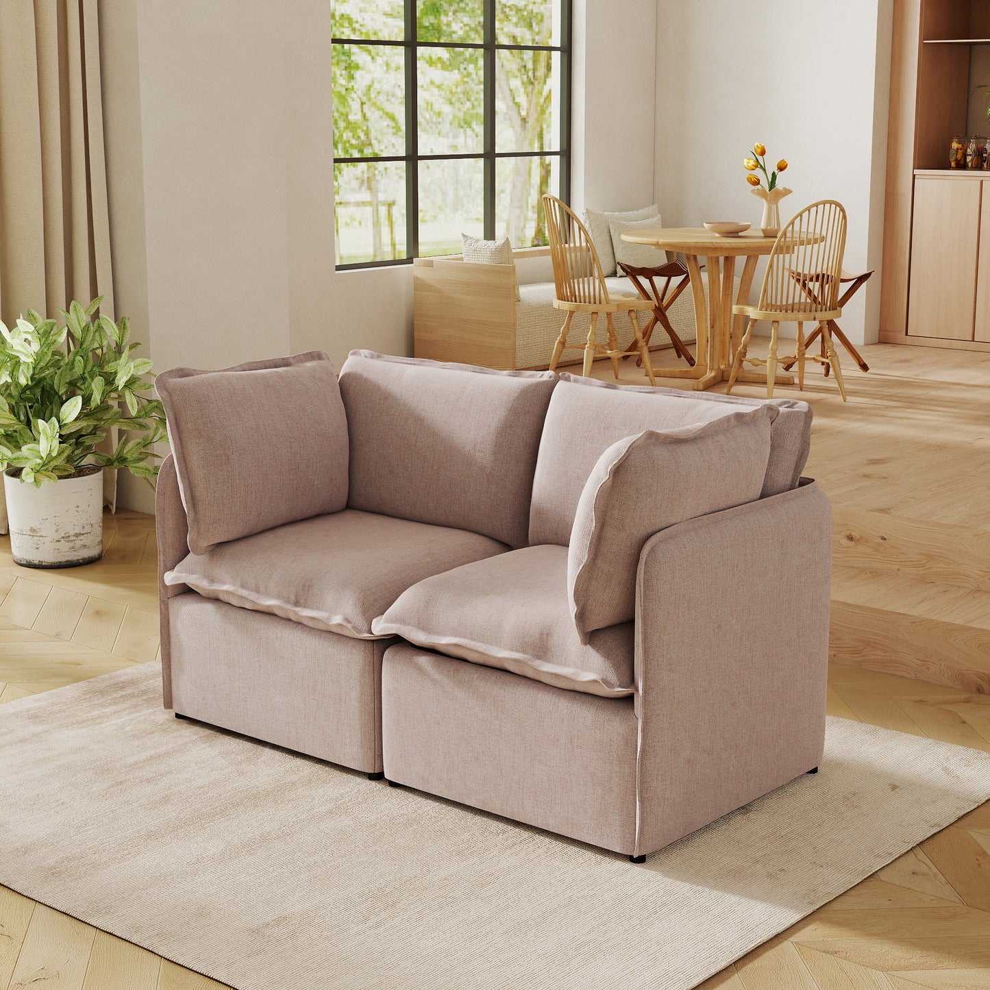 Luna Slim Arm Sofa Set