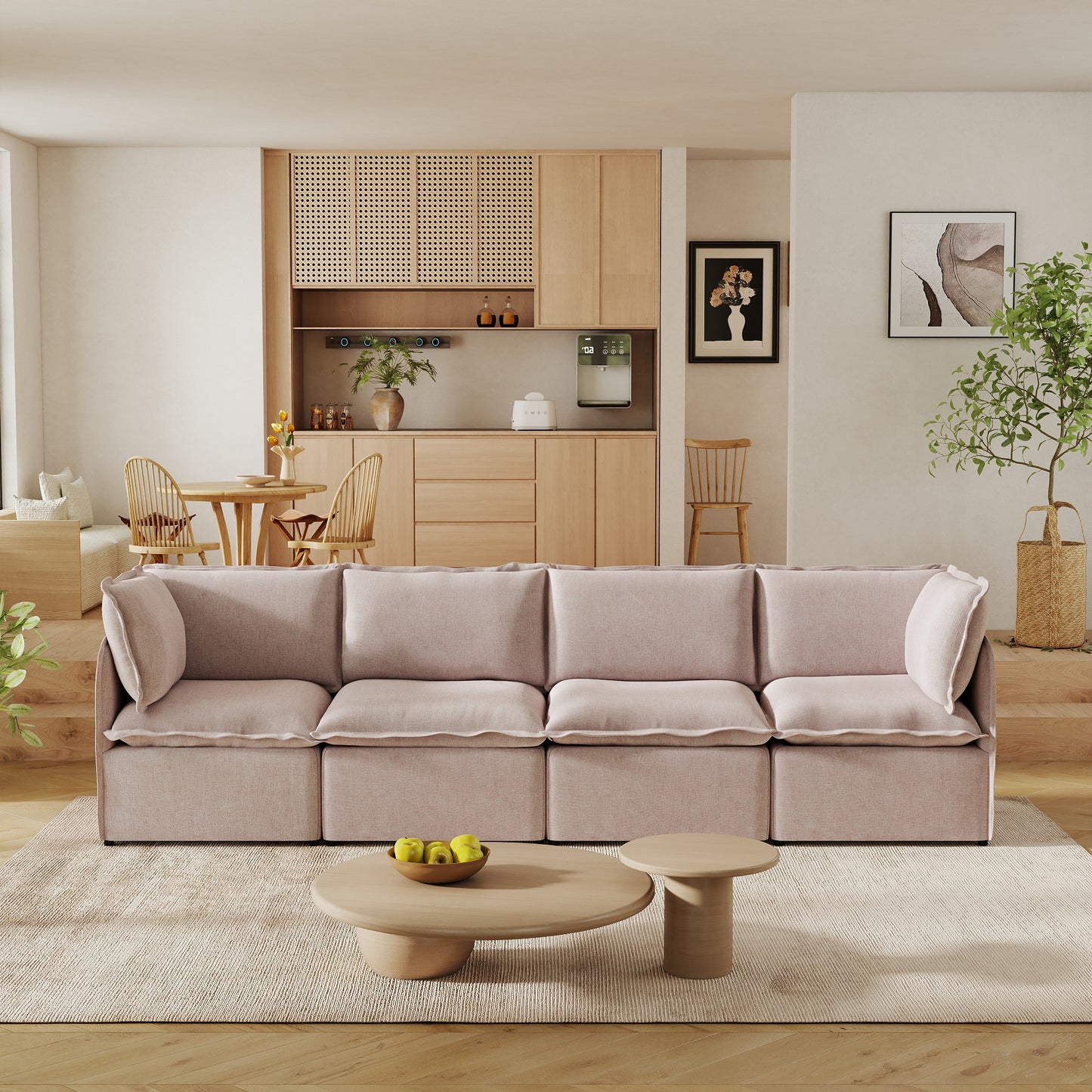 Luna Slim Arm Sofa Set