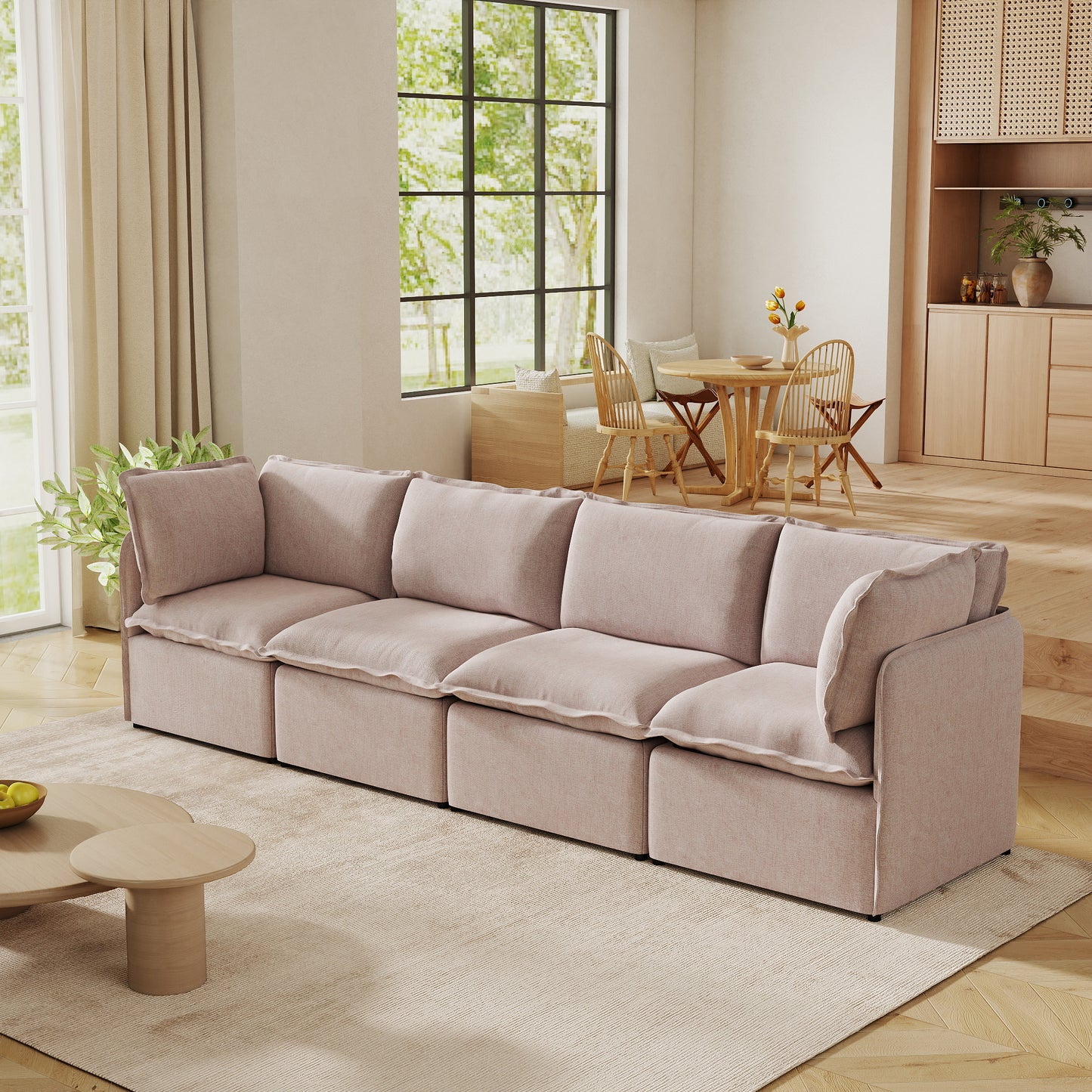 Luna Slim Arm Sofa Set