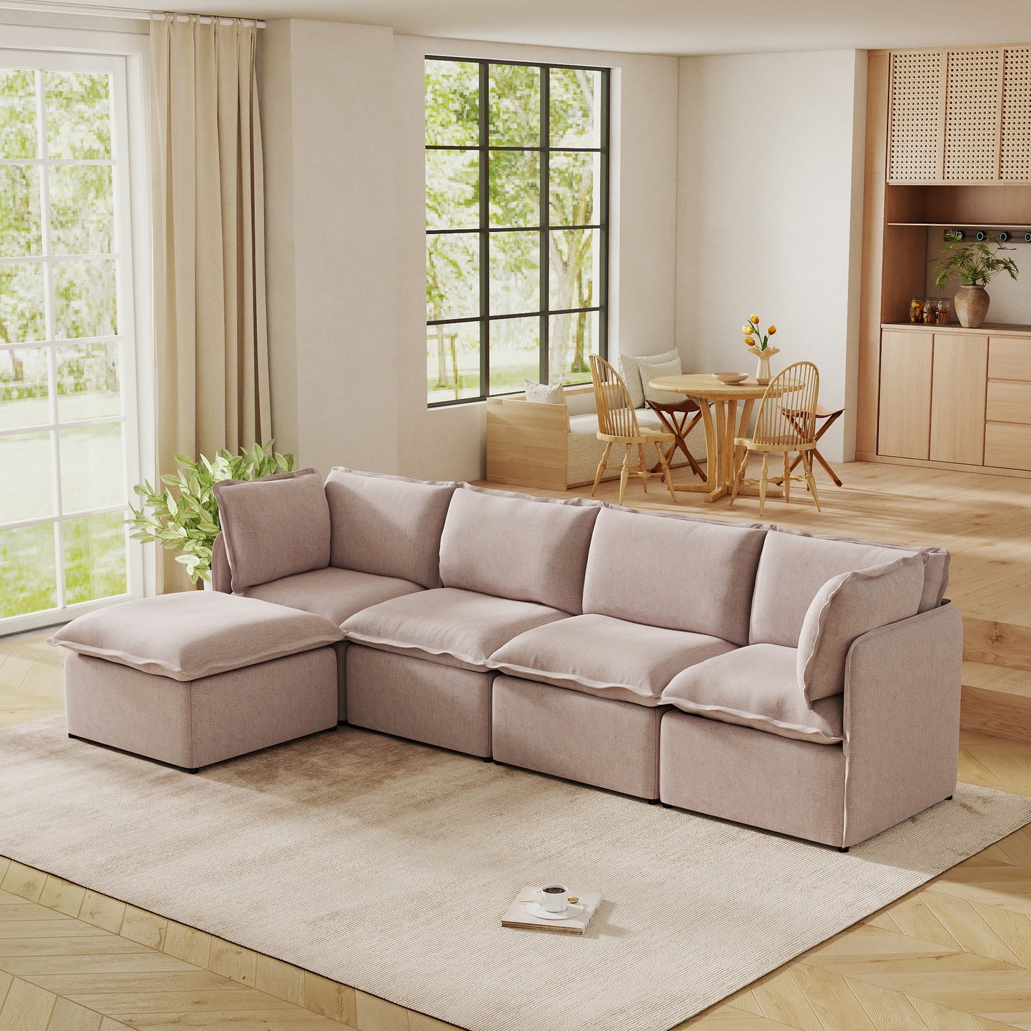 Luna Slim Arm Sofa Set