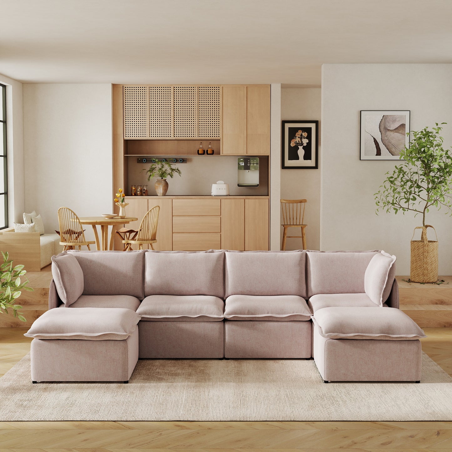 Luna Slim Arm Sofa Set