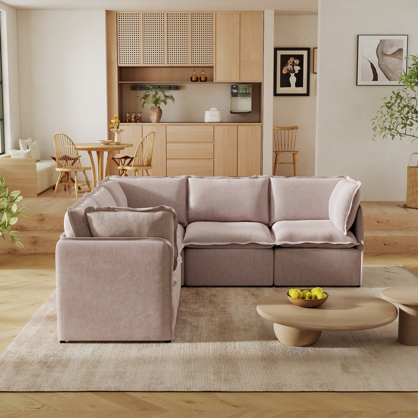 Luna Slim Arm Sofa Set