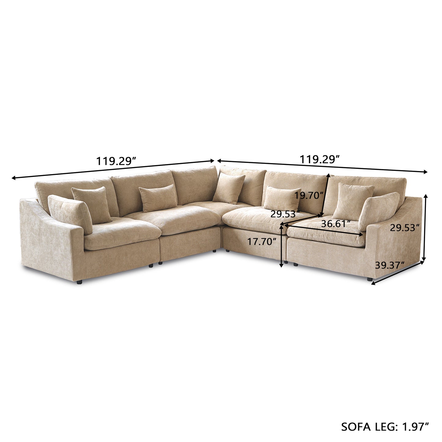 Aden Slope Arm Sofa