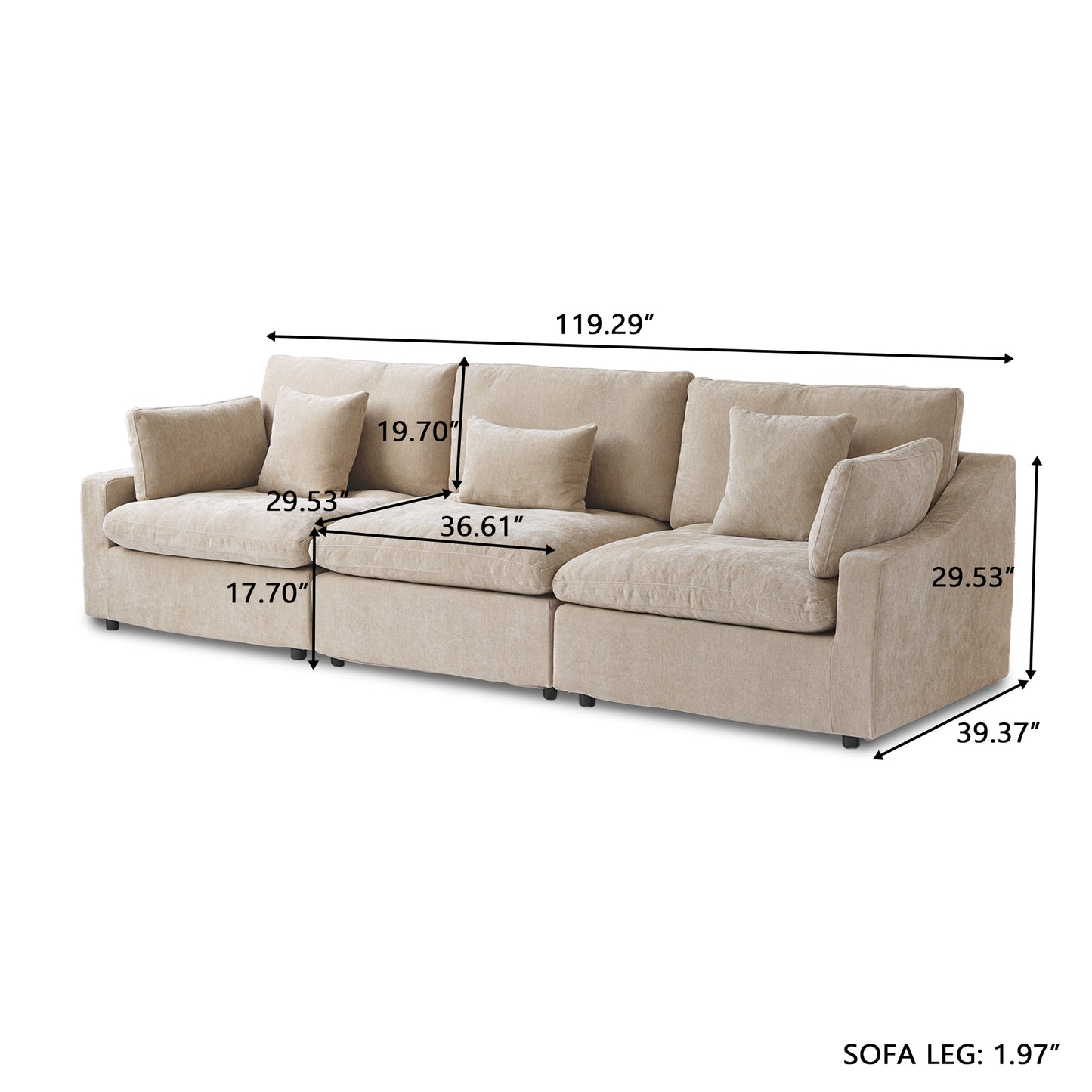 Aden Slope Arm Sofa