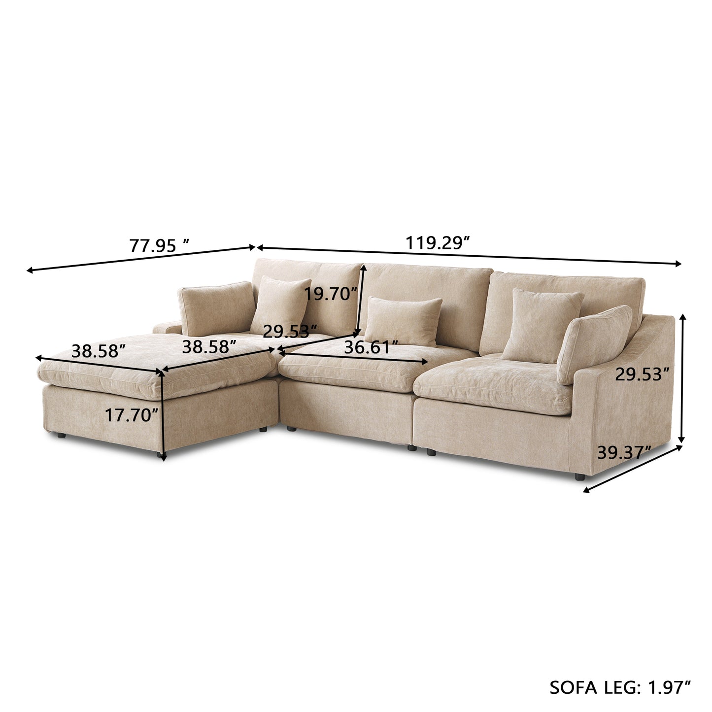 Aden Slope Arm Sofa