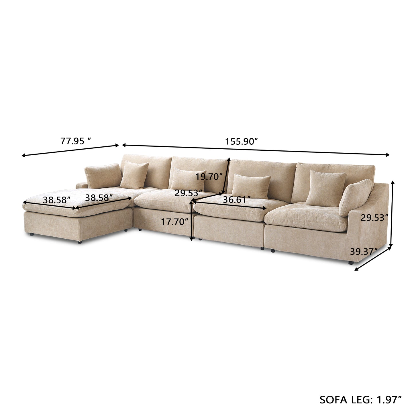 Aden Slope Arm Sofa