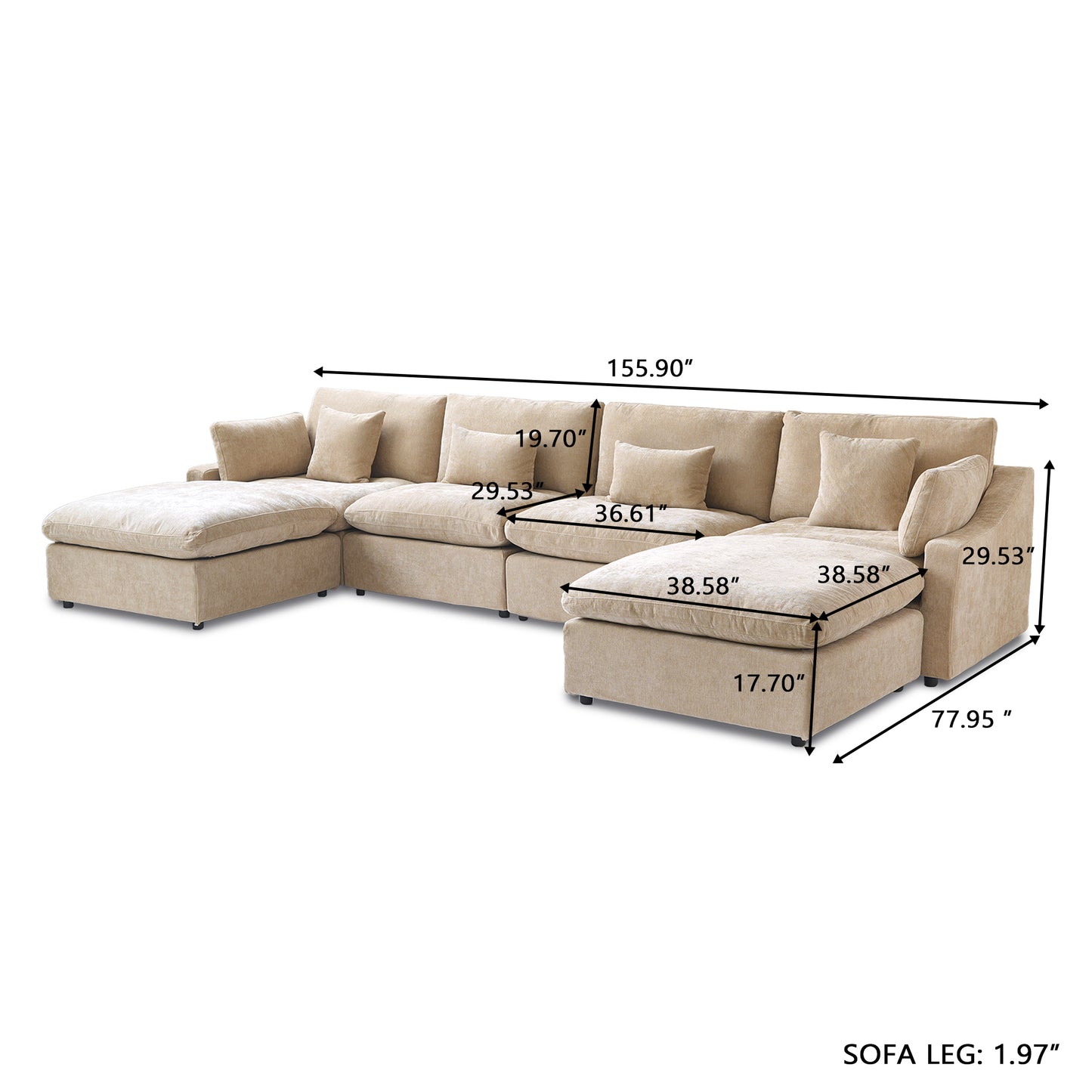 Aden Slope Arm Sofa
