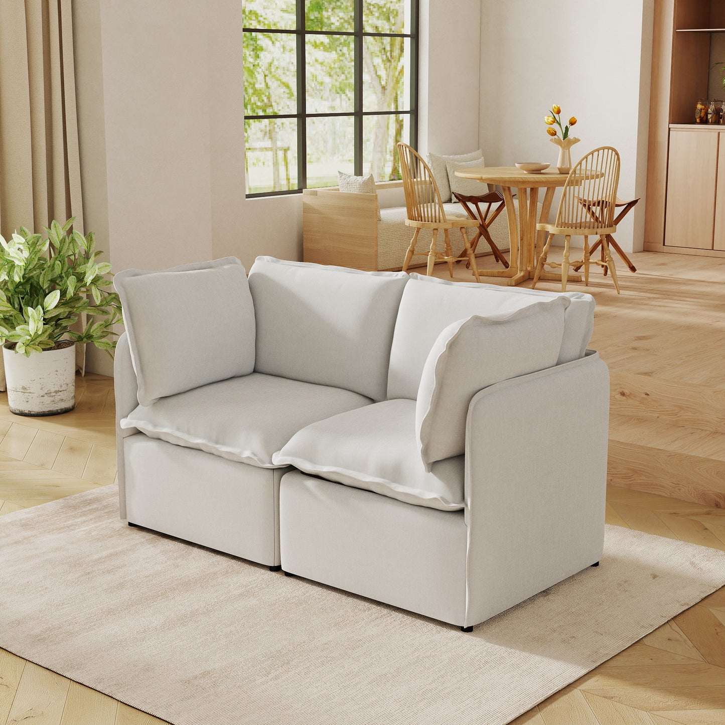 Luna Slim Arm Sofa Set