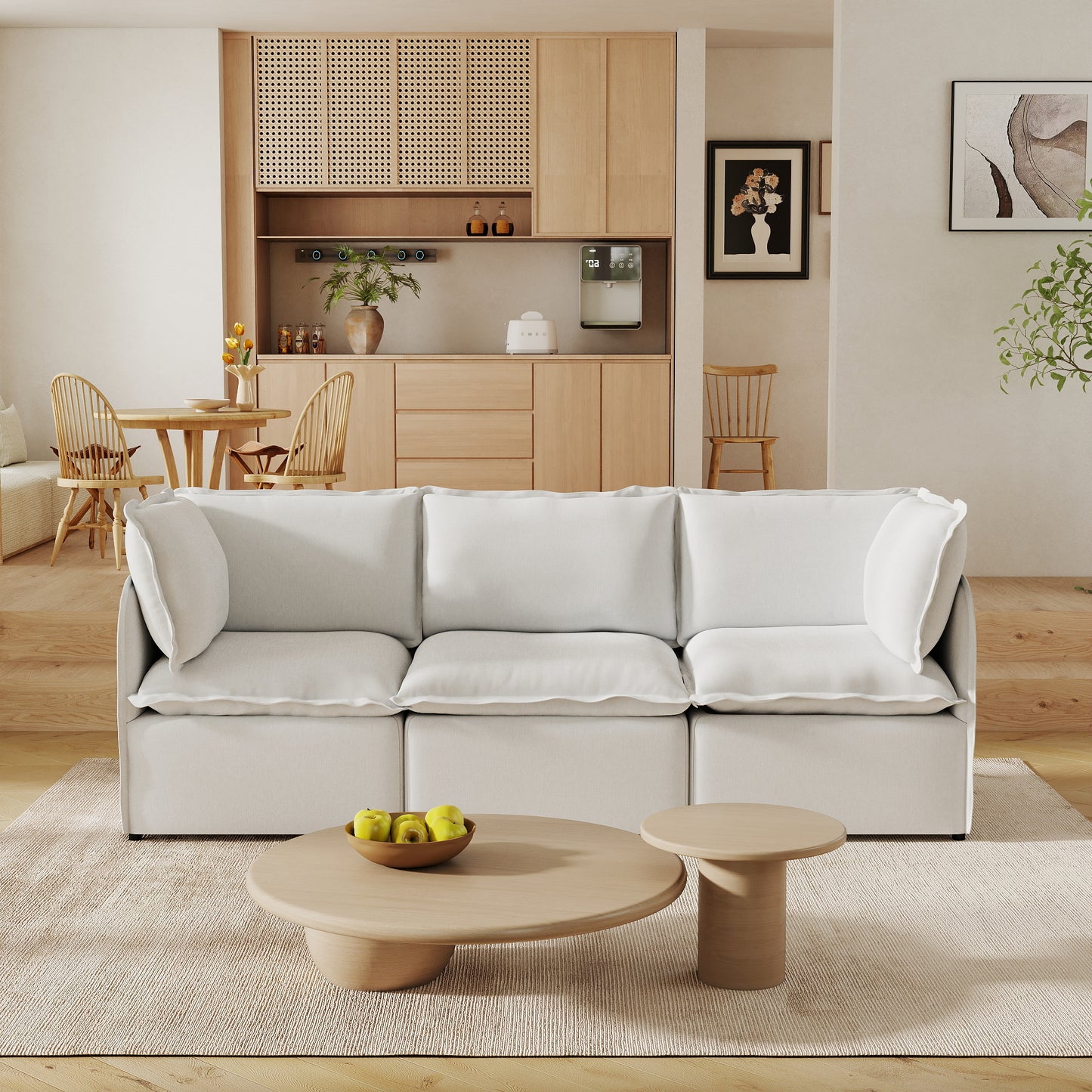 Luna Slim Arm Sofa Set
