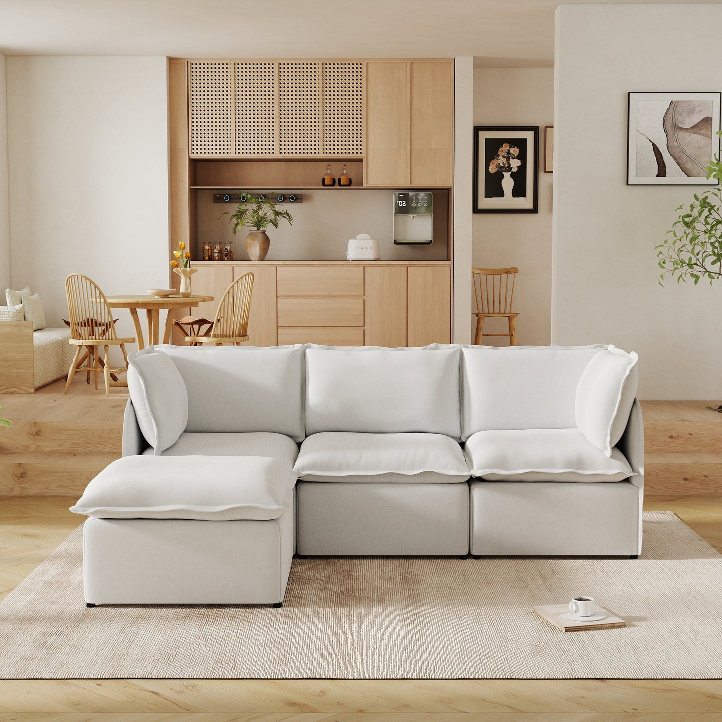 Luna Slim Arm Sofa Set