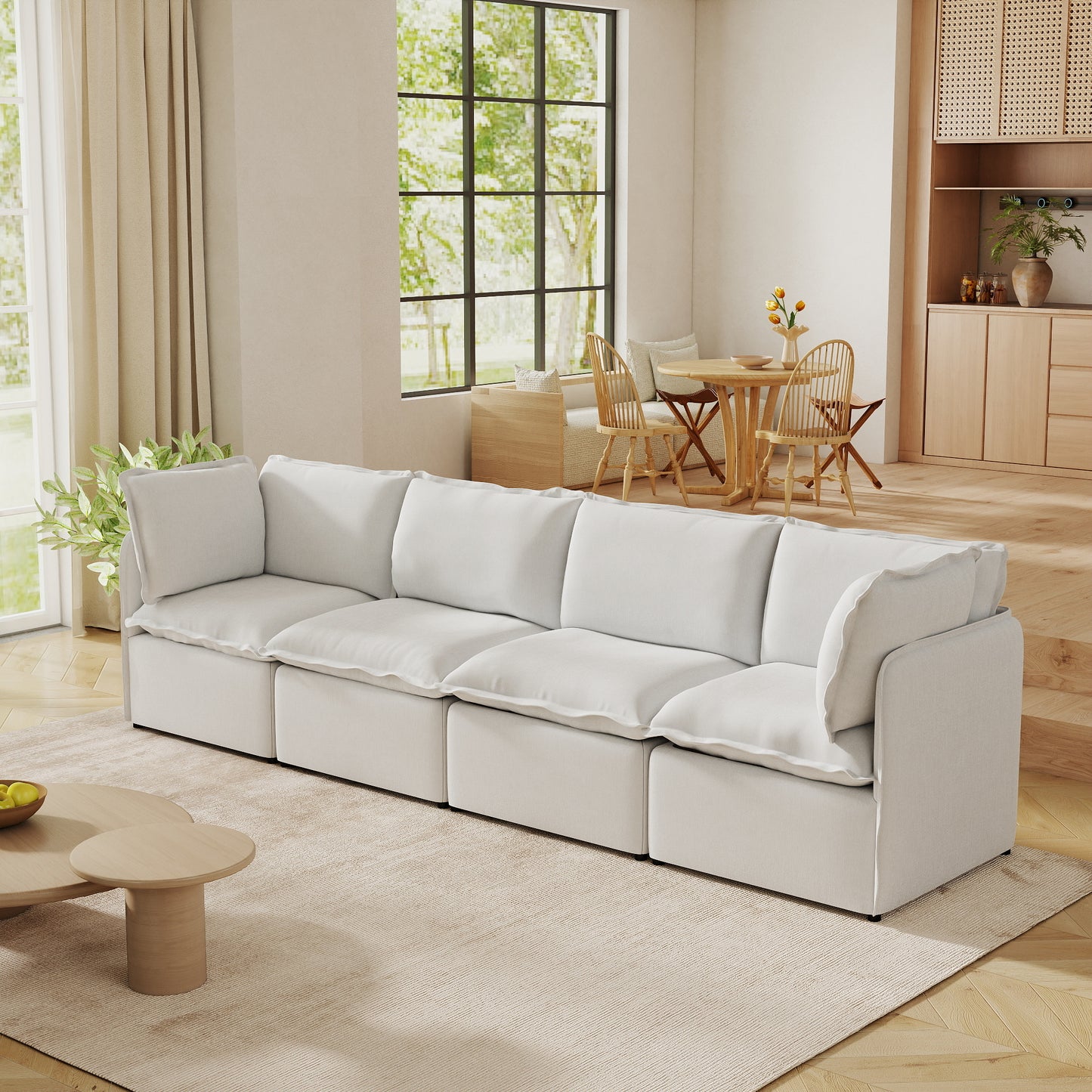 Luna Slim Arm Sofa Set