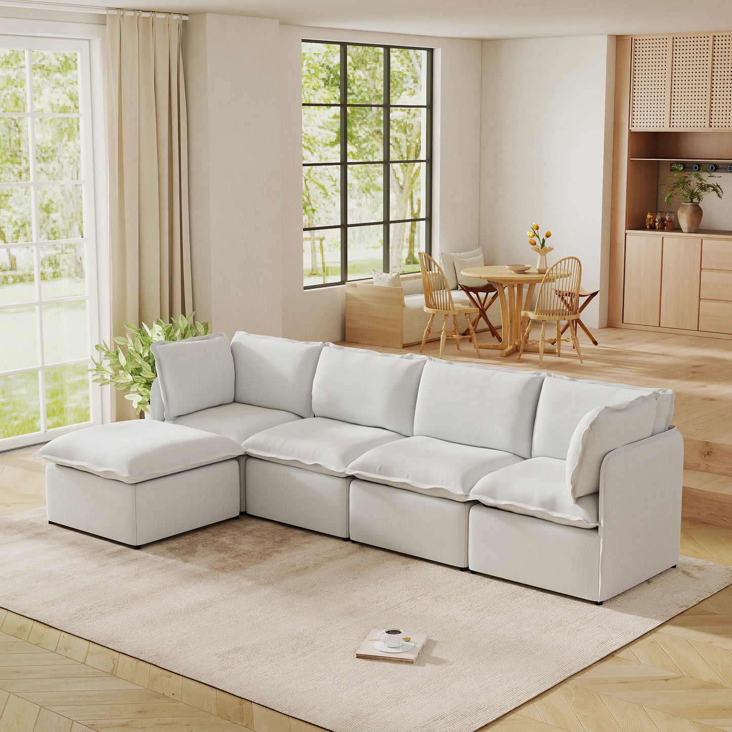 Luna Slim Arm Sofa Set
